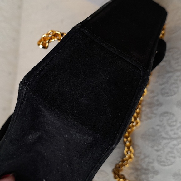 Paloma Picasso  Vintage Suede Chain Cross body Bag! - Picture 13 of 15